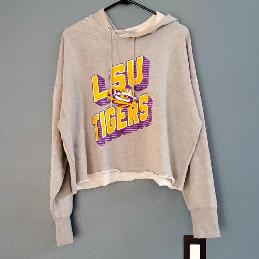 Cropped LSU Tigers sweatshirt